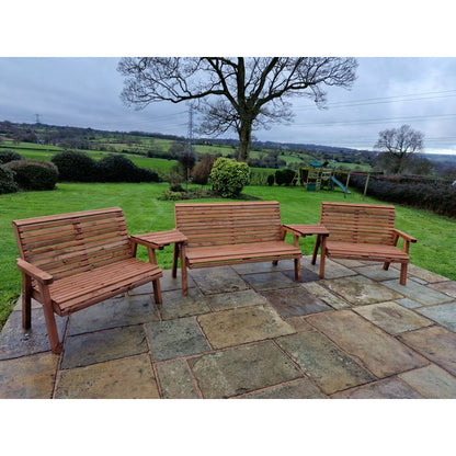 Swedish Redwood Angled Garden Tete a Tete by Churnet Valley - 7 Seats