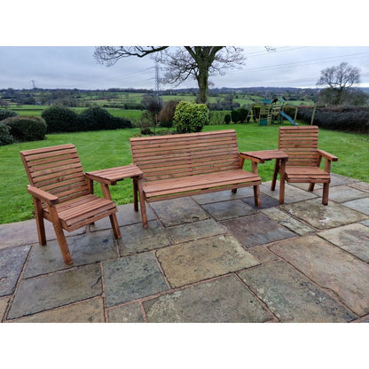 Swedish Redwood Angled Garden Tete a Tete by Croft - 5 Seats