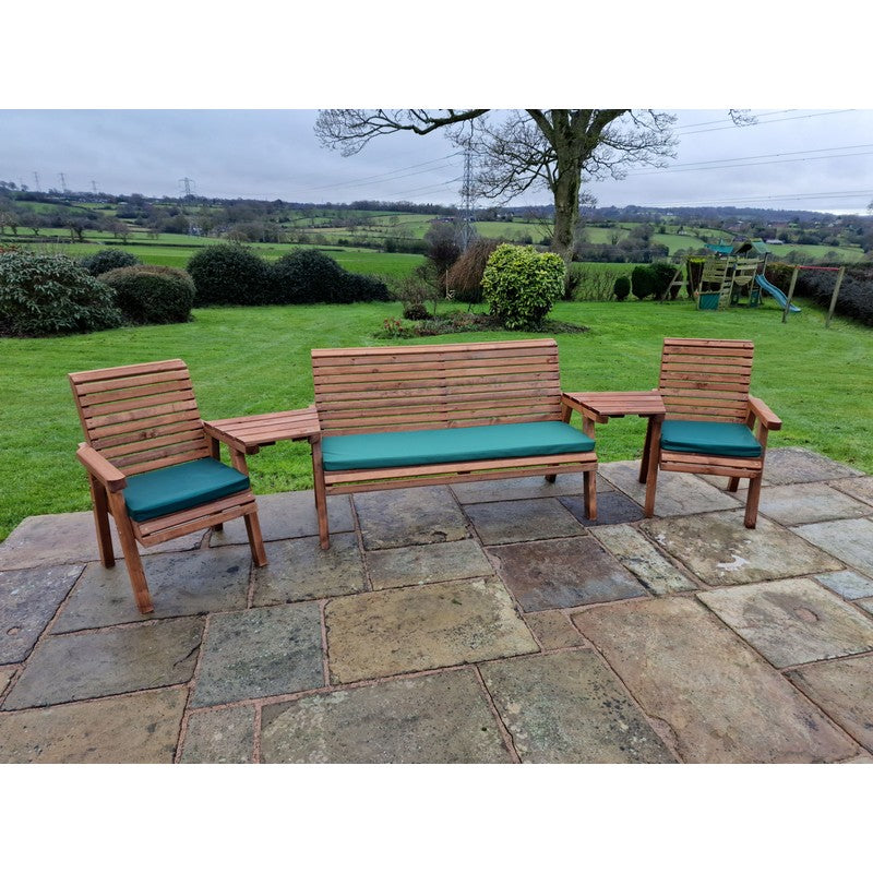 Swedish Redwood Angled Garden Tete a Tete by Croft - 5 Seats