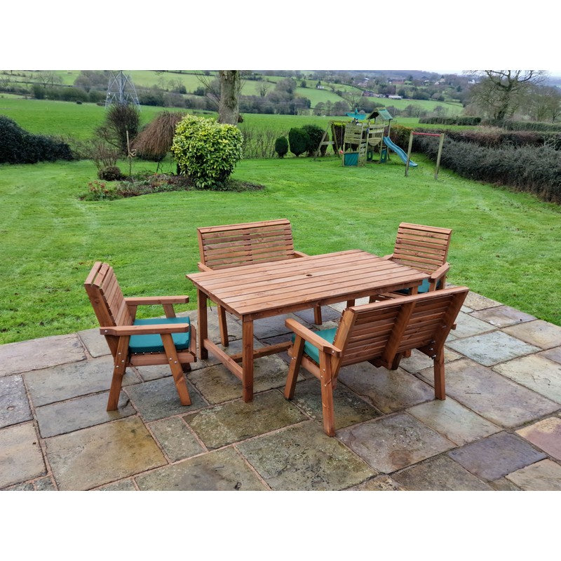 Swedish Redwood Garden Table by Churnet Valley