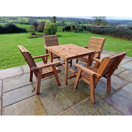 Swedish Redwood Garden Furniture Set by Churnet Valley - 4 Seats