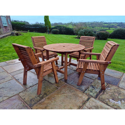 Swedish Redwood Garden Furniture Set by Churnet Valley - 4 Seat