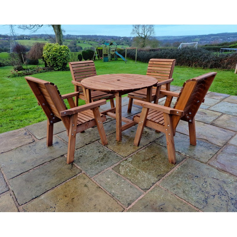 Swedish Redwood Garden Furniture Set by Churnet Valley - 4 Seat