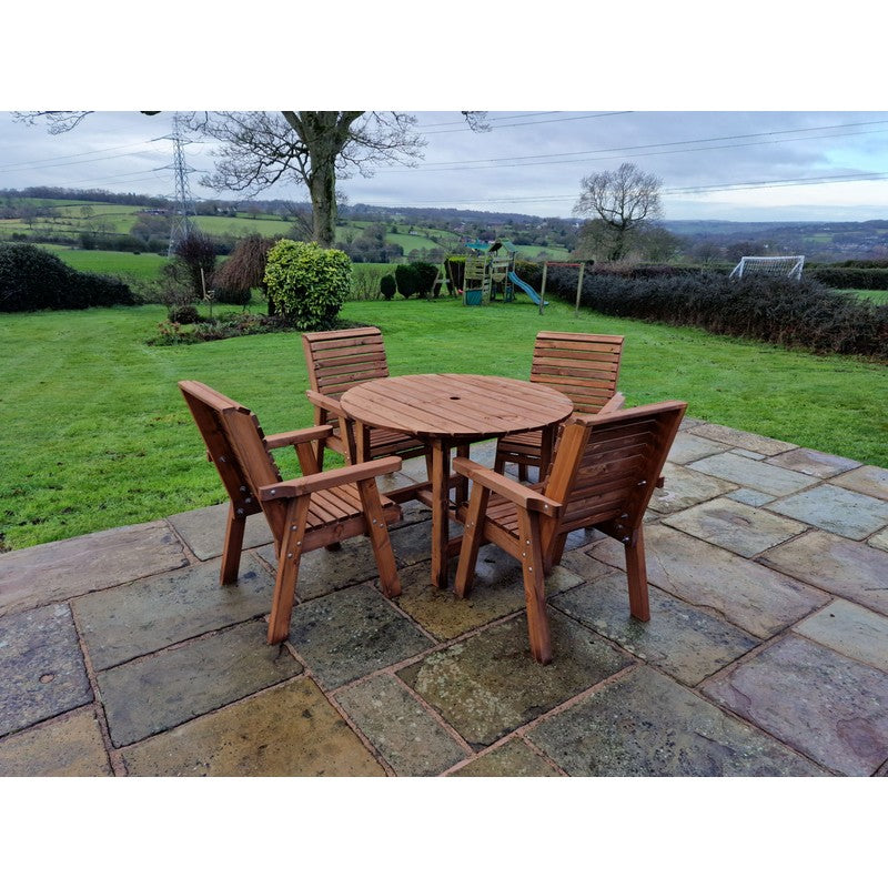 Swedish Redwood Garden Furniture Set by Churnet Valley - 4 Seat