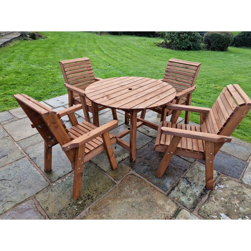 Swedish Redwood Garden Furniture Set by Churnet Valley - 4 Seat