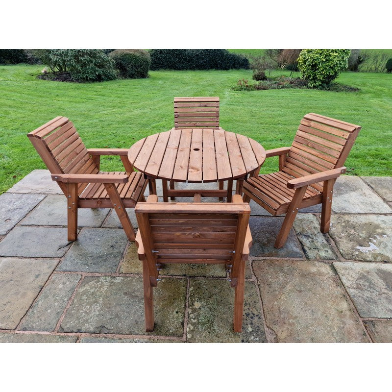 Swedish Redwood Garden Furniture Set by Churnet Valley - 4 Seat