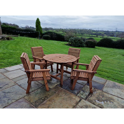 Swedish Redwood Garden Furniture Set by Churnet Valley - 4 Seat