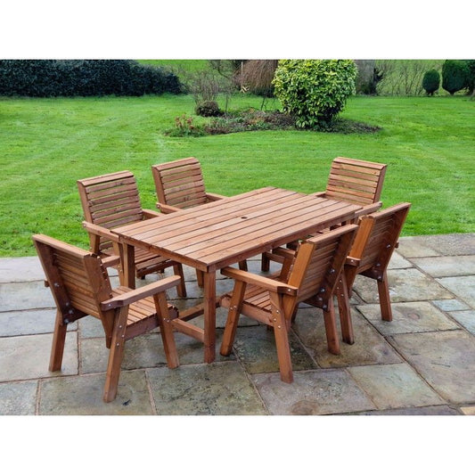 Swedish Redwood Garden Furniture Set by Churnet Valley - 6 Seats