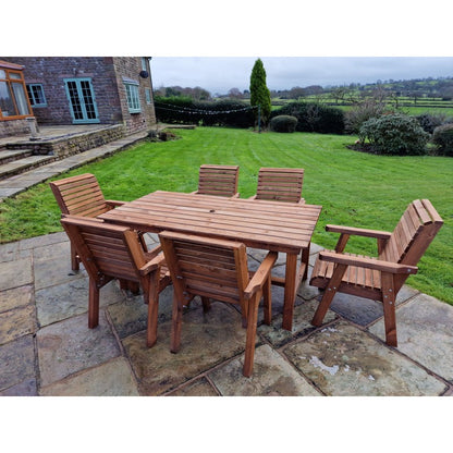 Swedish Redwood Garden Furniture Set by Churnet Valley - 6 Seats