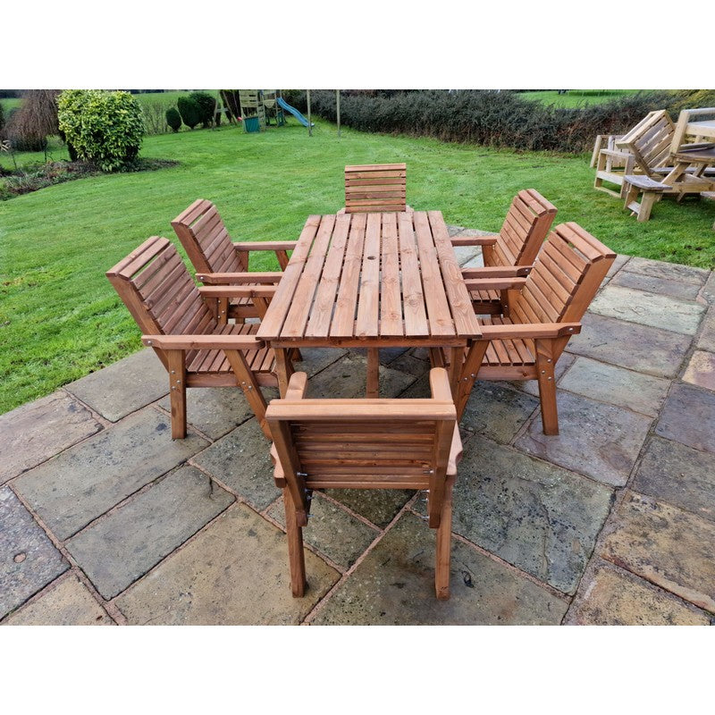 Swedish Redwood Garden Furniture Set by Churnet Valley - 6 Seats