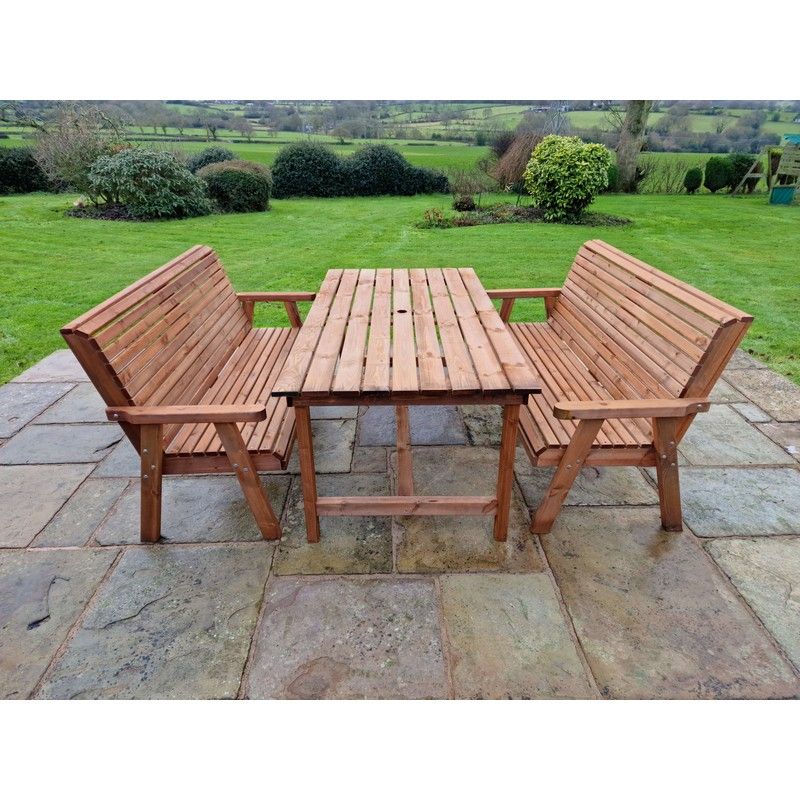 Swedish Redwood Garden Furniture Set by Churnet Valley - 6 Seat