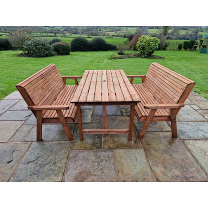 Swedish Redwood Garden Furniture Set by Churnet Valley - 6 Seat