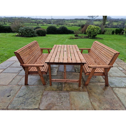 Swedish Redwood Garden Furniture Set by Churnet Valley - 6 Seat