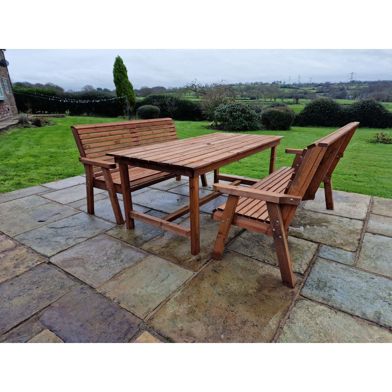 Swedish Redwood Garden Furniture Set by Churnet Valley - 6 Seat