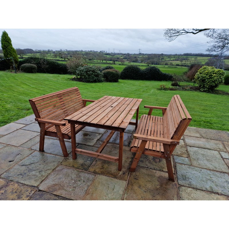 Swedish Redwood Garden Furniture Set by Churnet Valley - 6 Seat