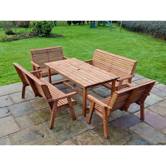 Swedish Redwood Garden Furniture Set by Churnet Valley - 10 Seats