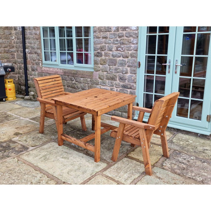 Swedish Redwood Garden Bistro Set by Churnet Valley - 2 Seats