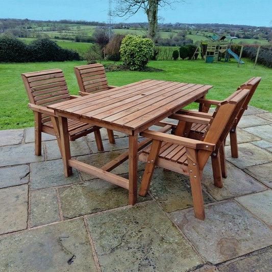 Swedish Redwood Garden Furniture Set by Churnet Valley - 4 Seat