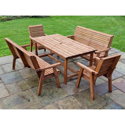 Swedish Redwood Garden Furniture Set by Churnet Valley - 8 Seats