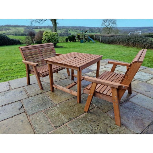 Swedish Redwood Garden Furniture Set by Churnet Valley - 4 Seat