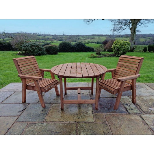 Swedish Redwood Garden Bistro Set by Churnet Valley - 2 Seat