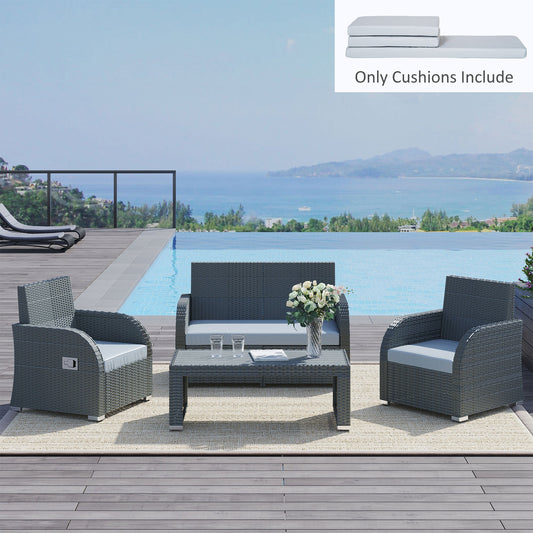 Outdoor Seat Cushion Pads for Rattan Furniture