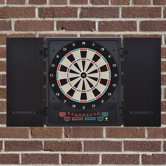 Medium-density fibreboard LED Electronic Dartboard w/ 12 Darts