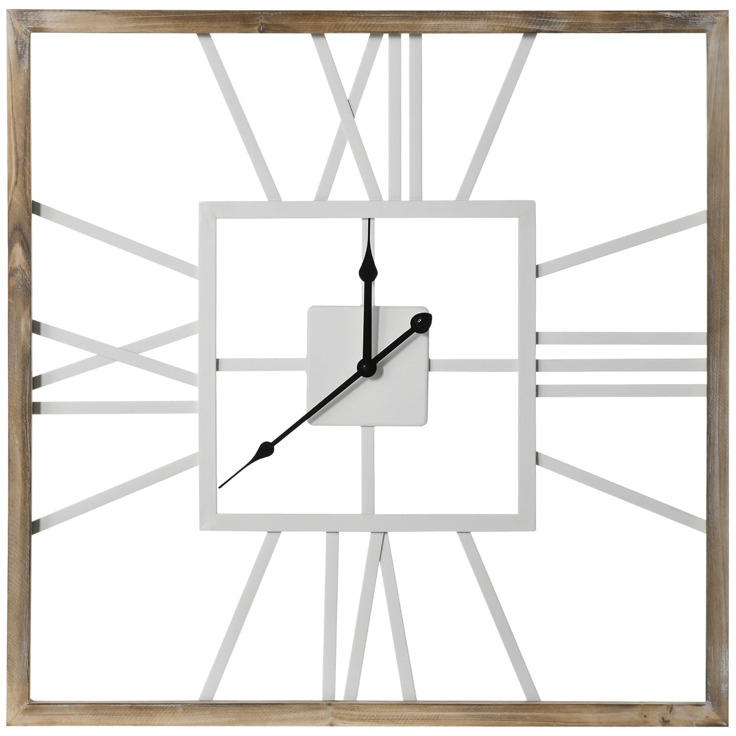 Vintage Large Wall Clock with Roman Numerals