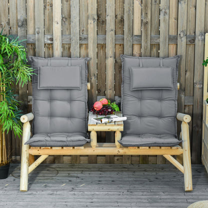 Set of 2 Garden Chair Cushion Seat