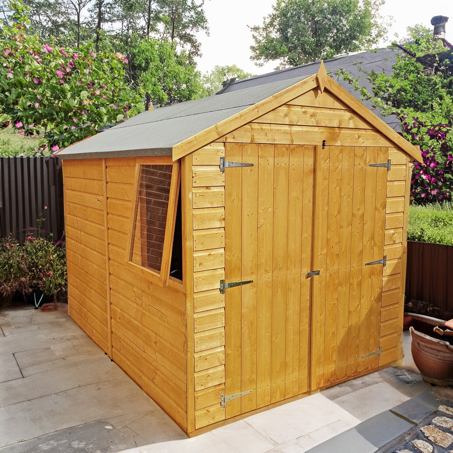 Shire Warwick 6' 6" x 8' 1" Apex Shed - Premium Dip Treated Shiplap