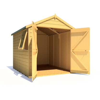 Shire Warwick 6' 6" x 8' 1" Apex Shed - Premium Dip Treated Shiplap