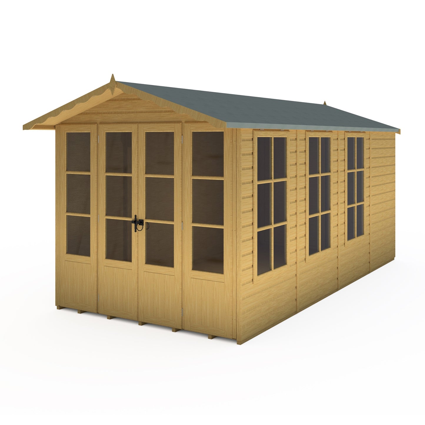 Shire Westminister 7' 1" x 14' 3" Apex Summerhouse - Premium 12mm Cladding Shiplap