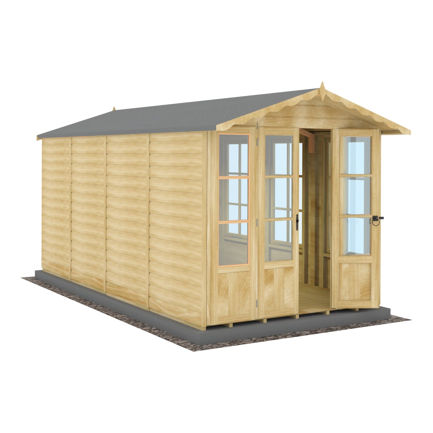 Shire Westminister 7' 1" x 14' 3" Apex Summerhouse - Premium 12mm Cladding Shiplap