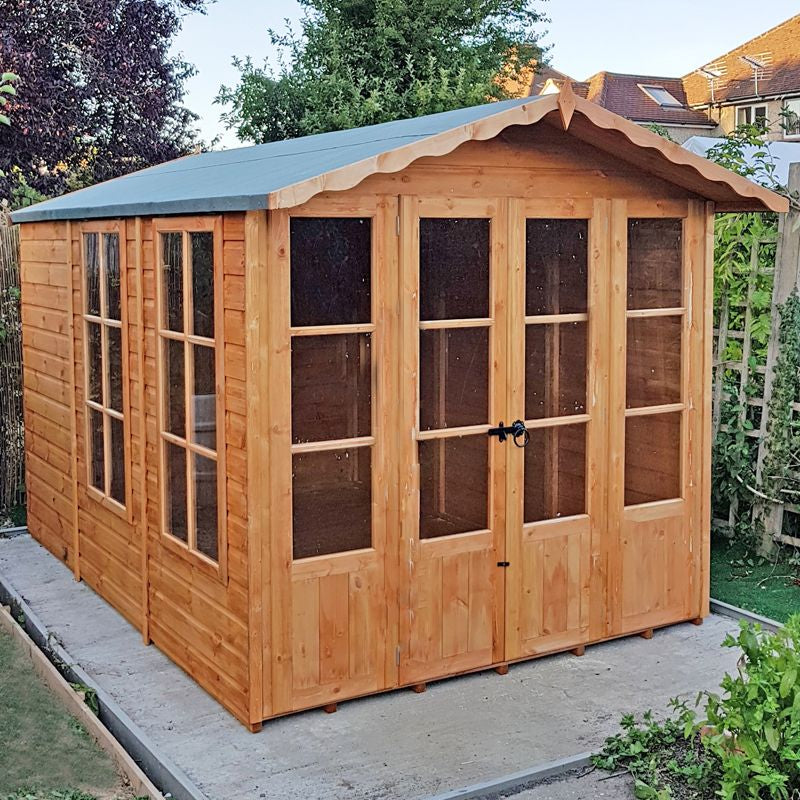 Shire Westminister 7' 1" x 14' 3" Apex Summerhouse - Premium 12mm Cladding Shiplap