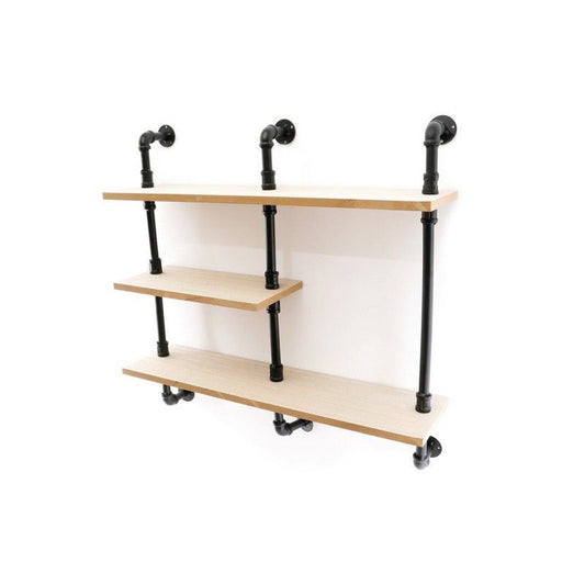 Industrial Shelving Unit Black 3 Shelves