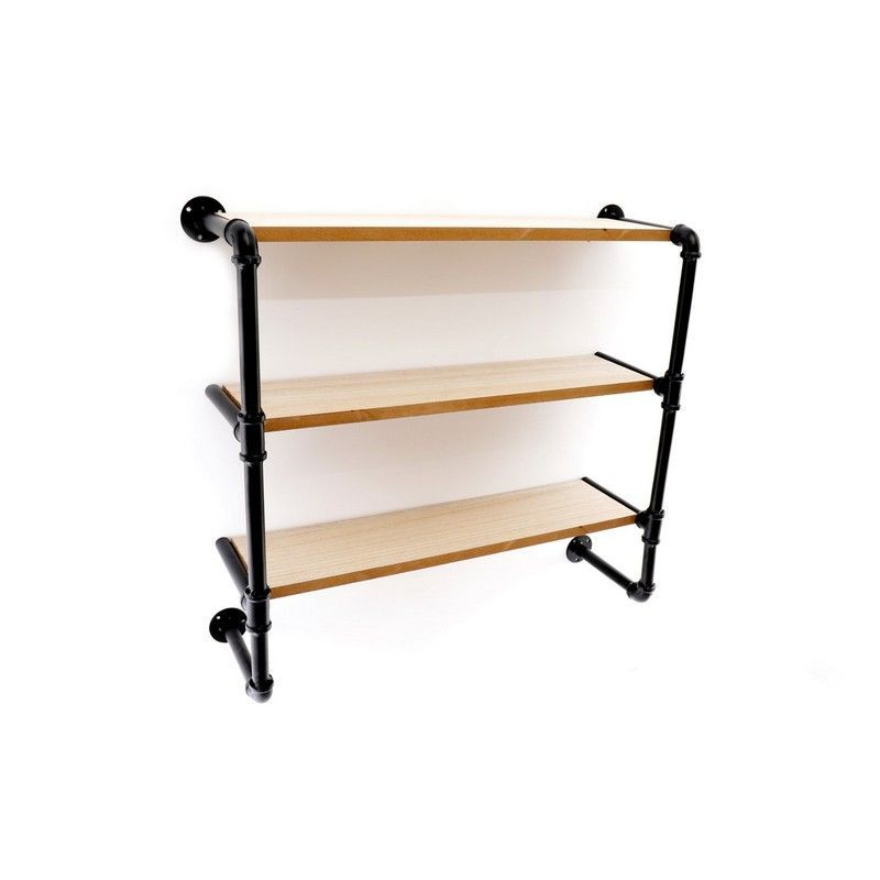 Industrial Shelving Unit Black 3 Shelves