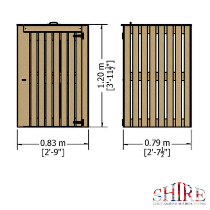 Shire Moderna 2' 8" x 2' 7" Flat Bin Store - Premium Slatted