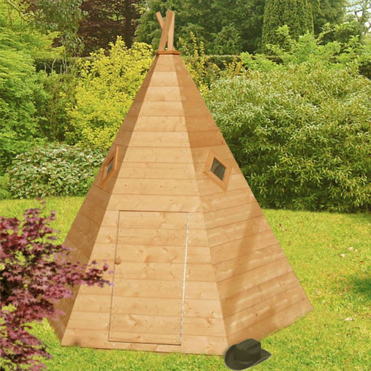 Shire Wigwam 6' 11" x 6' Wigwam Children's Playhouse - Premium Dip Treated Shiplap