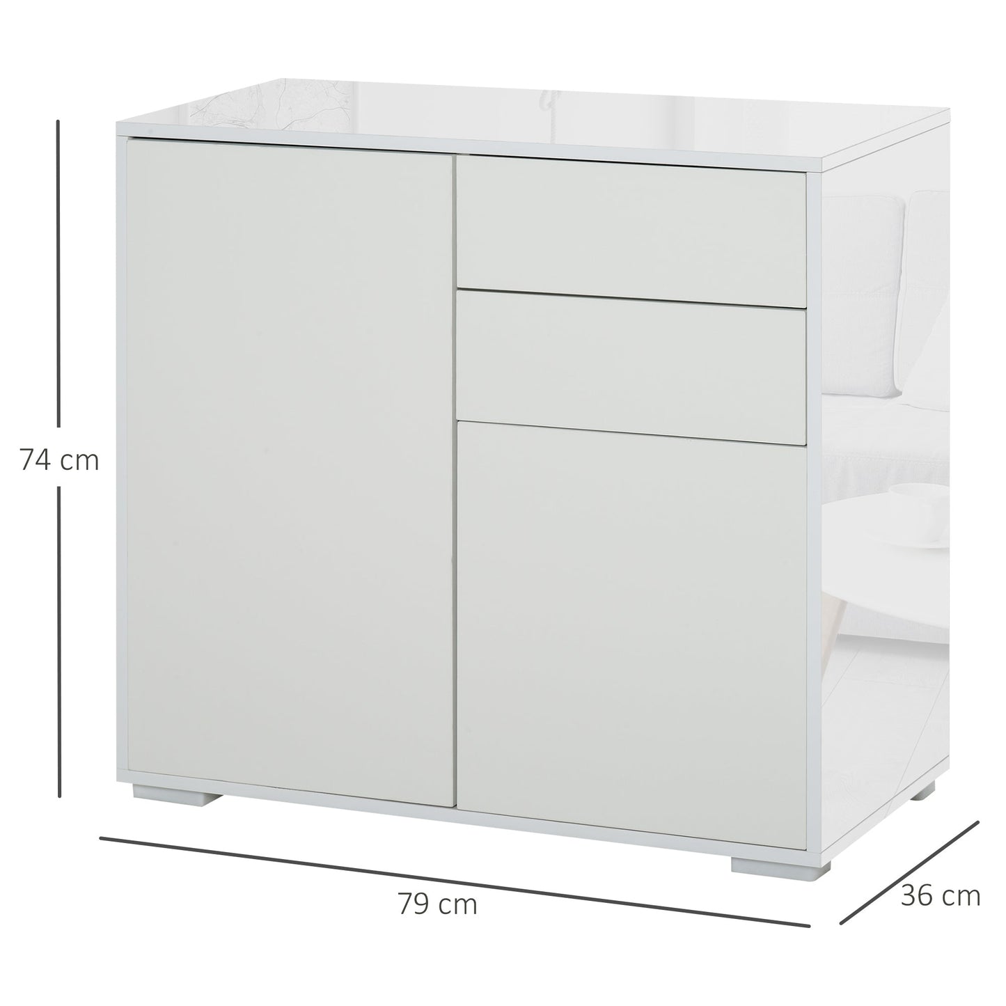 High Gloss Frame Sideboard