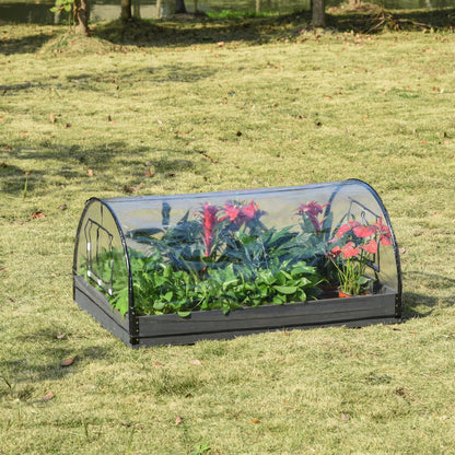 Garden Bed Planter Kit Box Greenhouse w/ Windows Dual Use 120 x 79 x 53cm