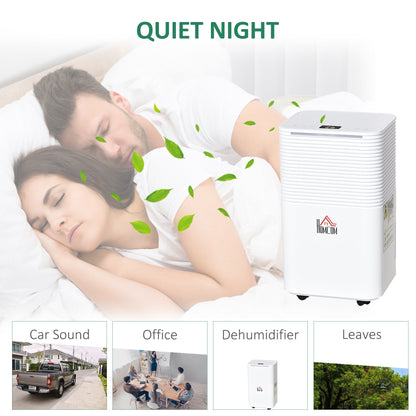 10L/Day Portable Quiet Dehumidifier for Home Laundry