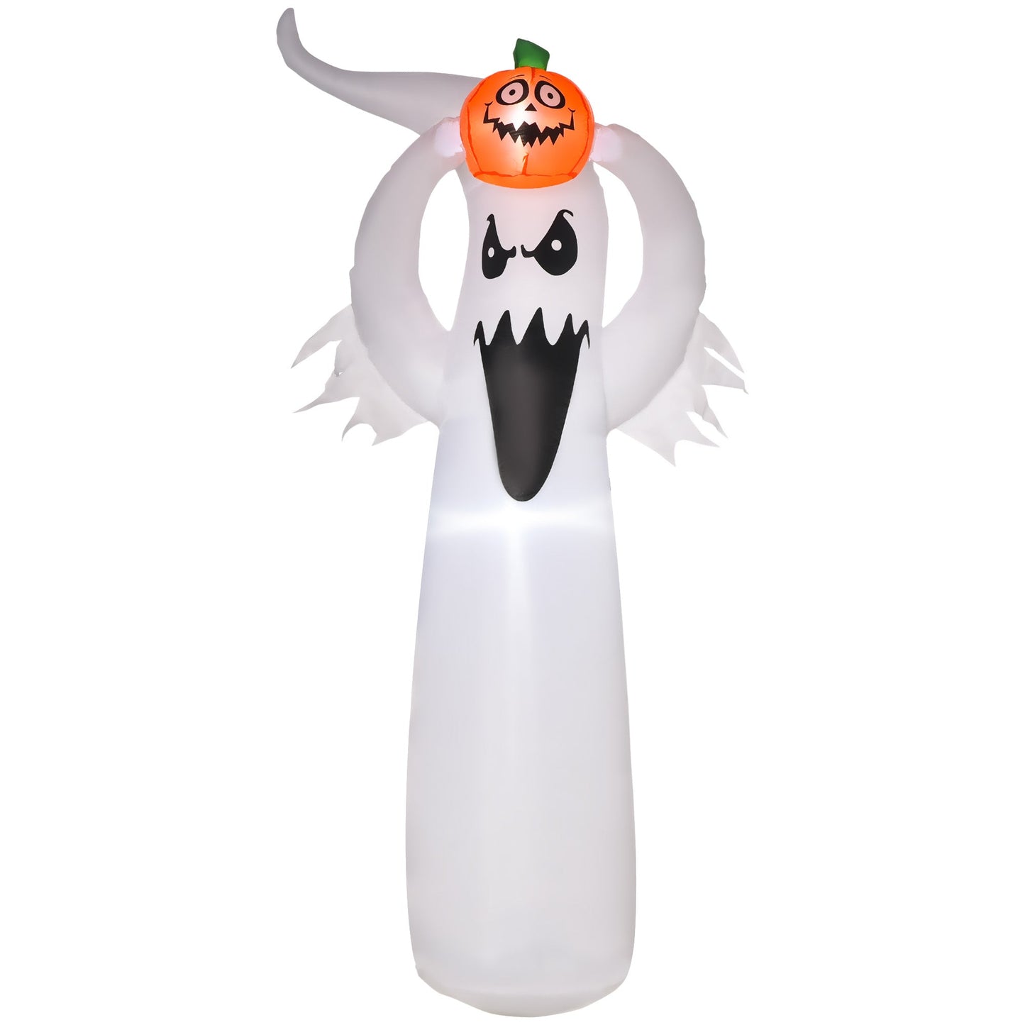 Inflatable Halloween Floating Ghost Pumpkin Outdoor Decoration w/ LED Lights 6FT