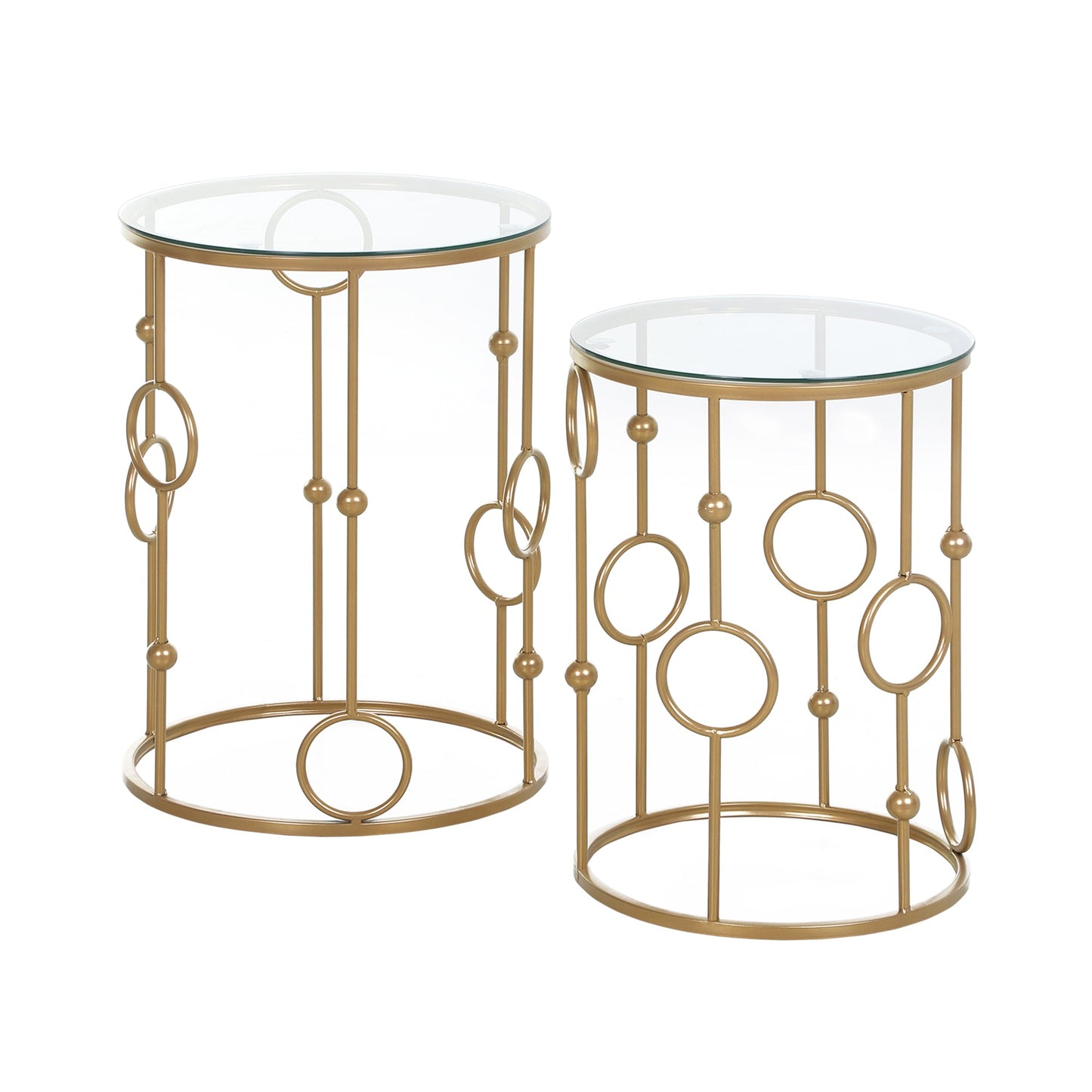 Round Coffee Tables Set of 2