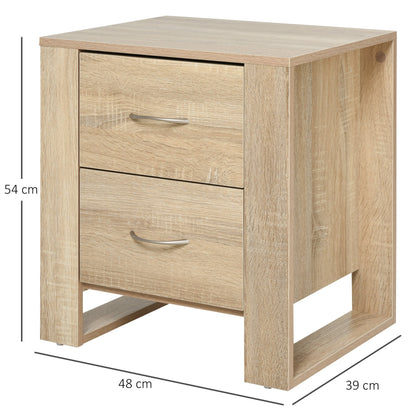 Bedside Table with 2 Drawers