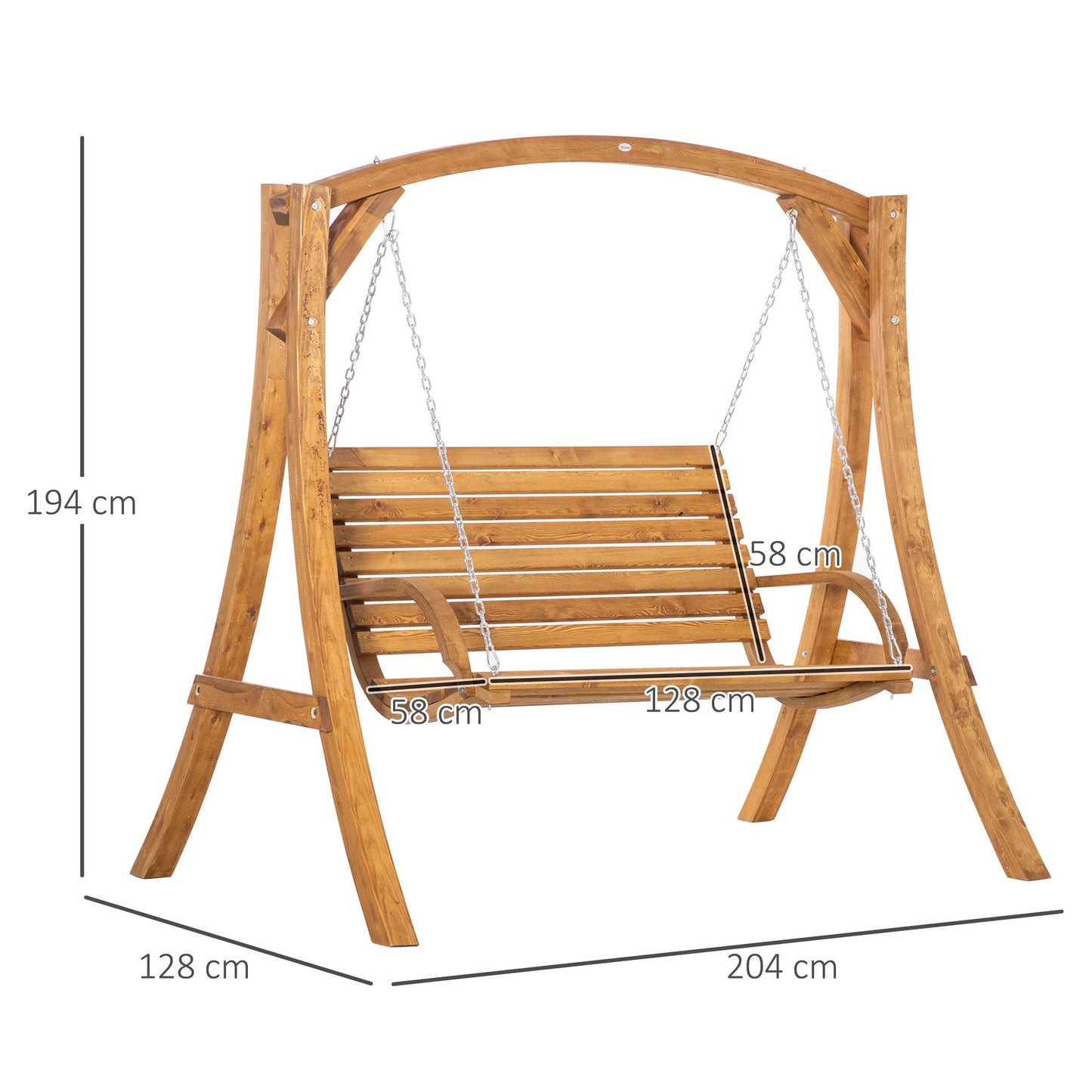 2 Seater Garden Swing Seat Swing Chair