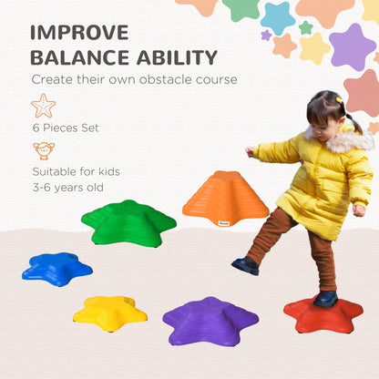 Outsunny Six-Piece Kids Balance Stepping Stones