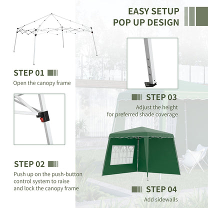 Pop Up Gazebo with 2 Sides