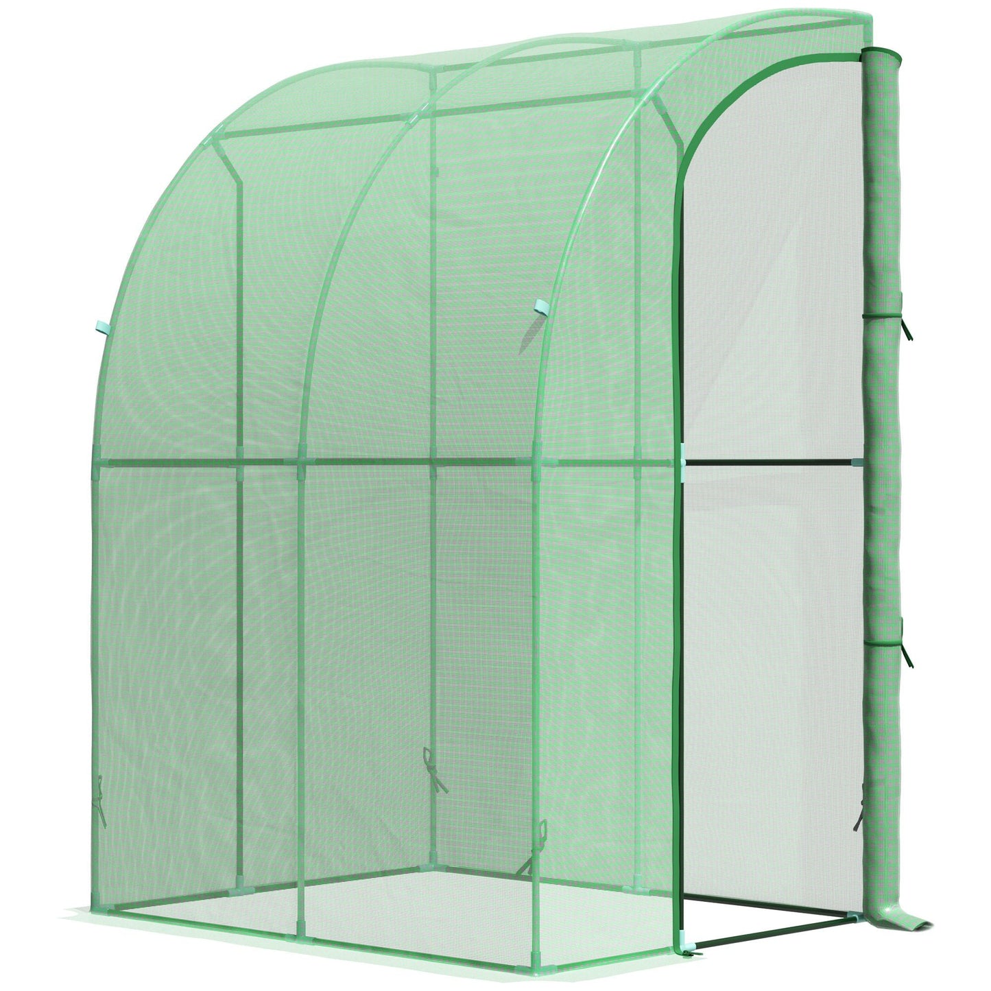 Outdoor Medium Plant Green House w/Zippered Doors Strong PE Cover 143x118x212cm