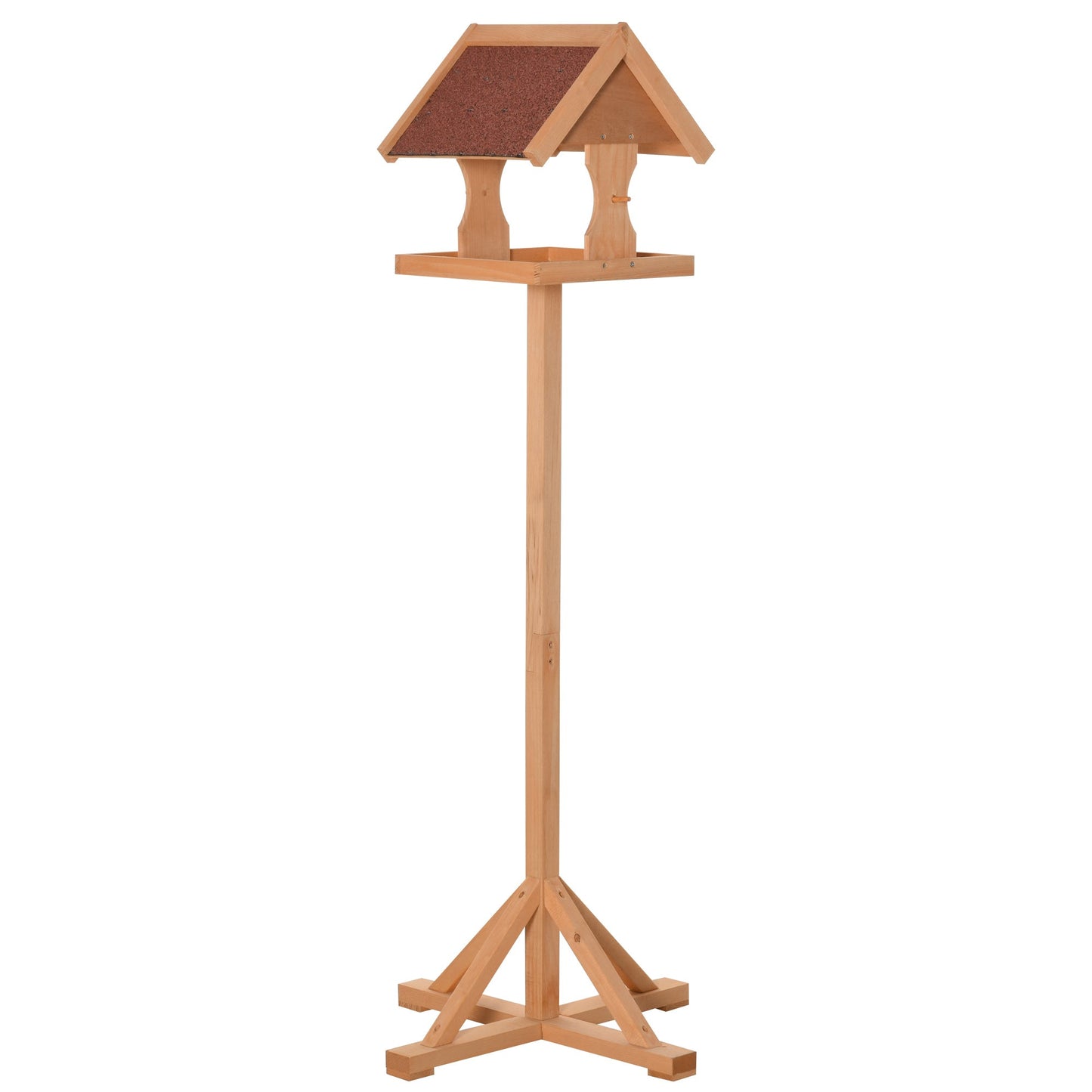 High Rise 144cm Bird Feeder Table Natural by Pawhut