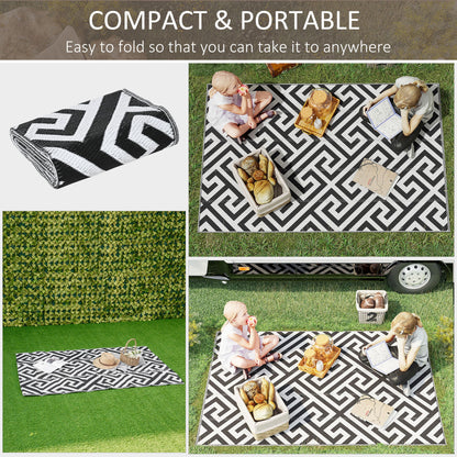 121 x 182 cm4x6ft Outdoor Rug Reversible Mat Plastic Straw Rug Portable RV Camping Mat for Garden Deck Picnic Indoor